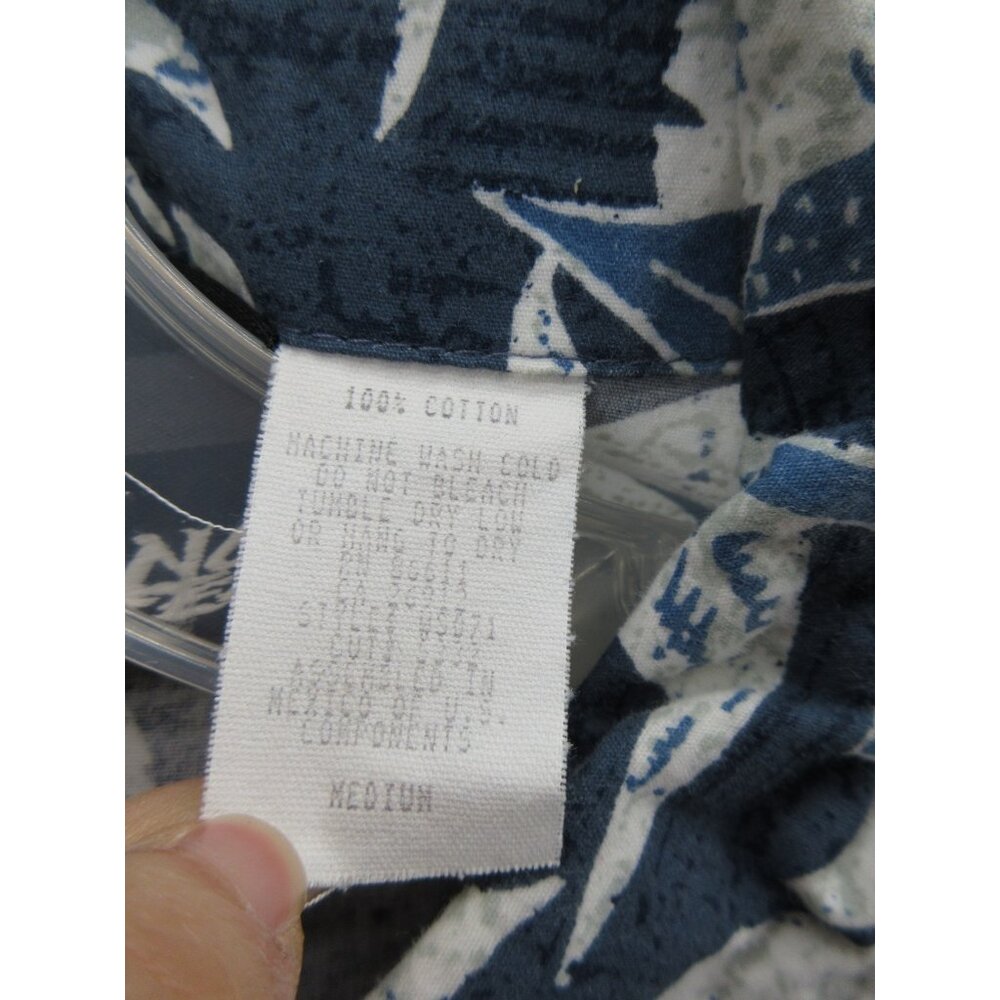 VINTAGE No Fear Shirt Medium Hawaiian Button Up Skater Surfer Tropical - Picture 10 of 12